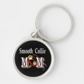 Smooth Collie Dog Mam Gifts Sleutelhanger (Voorkant)