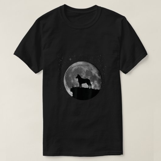 Smooth Collie Dog Moon T-shirt (Design voorkant)