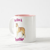 Smooth Collie Gifts Tweekleurige Koffiemok (Voorkant links)