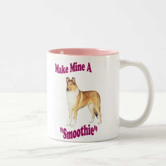 Smooth Collie Gifts Tweekleurige Koffiemok (Rechts)