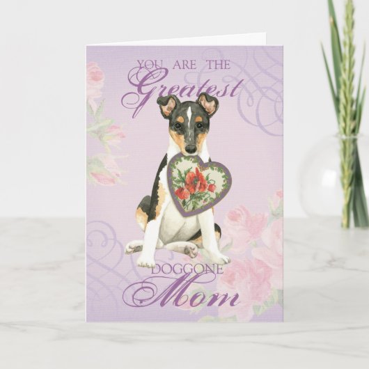Smooth Collie Heart Mam Kaart (Voorkant)