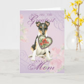 Smooth Collie Heart Mam Kaart (Gele Bloem)