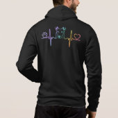 Smooth Collie Heartbeat Hoodie (Achterkant)