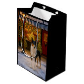 Smooth Collie Holiday  Medium Cadeauzakje (Voorkant Gekanteld)