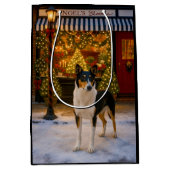 Smooth Collie Holiday  Medium Cadeauzakje (Voorkant)