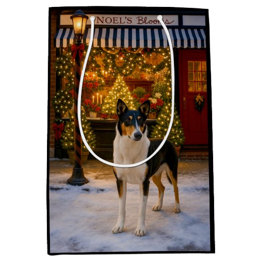 Smooth Collie Holiday  Medium Cadeauzakje (Voorkant)