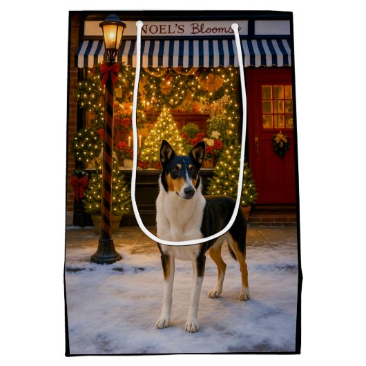 Smooth Collie Holiday  Medium Cadeauzakje (Achterkant)