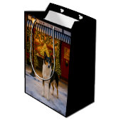 Smooth Collie Holiday  Medium Cadeauzakje (Achterkant Gekanteld)