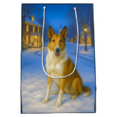 Smooth Collie Holiday  Medium Cadeauzakje (Achterkant)