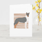 Smooth Collie Kaart (Gele Bloem)