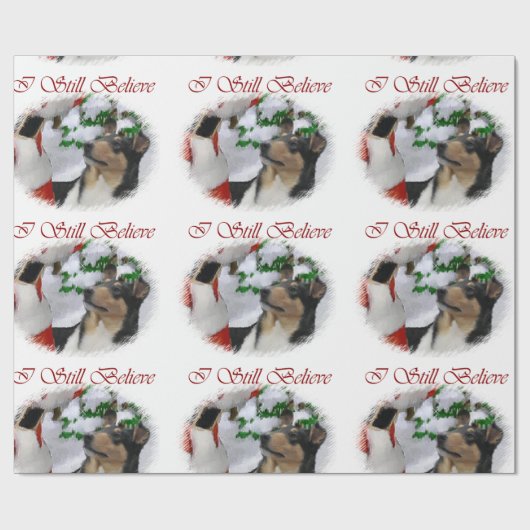 Smooth Collie Kerstmis Cadeaupapier (Vlak)