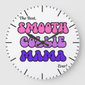 Smooth Collie Mama Clock Grote Klok (Voorkant)