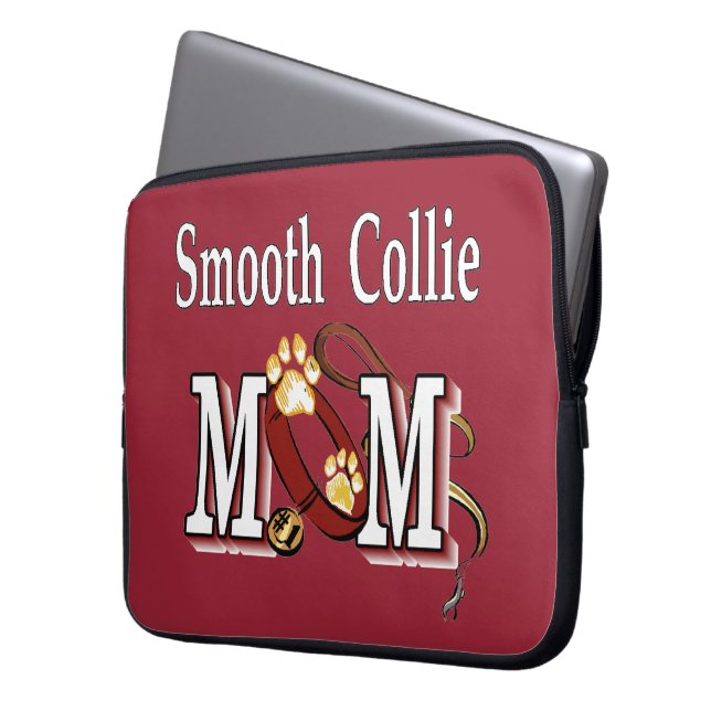 Smooth Collie mama Laptop Sleeve (Voorkant Links)