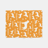 Smooth Collie Personalized Dog Blanket Orange Fleece Deken (Voorkant (Horizontaal))