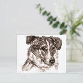 Smooth Collie Portrait Briefkaart (Staand voorkant)
