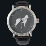 Smooth Collie Silhouette Horloge<br><div class="desc"></div>