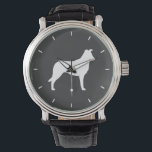 Smooth Collie Silhouette Horloge<br><div class="desc"></div>