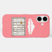 Smooth Criminal Duck – Funny Cartoon Jailbird Pink Case-Mate iPhone Case (Achterkant (horizontaal))