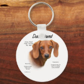 Smooth Dachshund Maak kennis met de Breed Sleutelh Sleutelhanger (Voorkant)