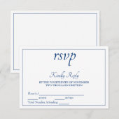 Smooth Elegance RSVP Kaartje (Voorkant / Achterkant)