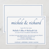 Smooth Elegance Wedding Kaart (Voorkant / Achterkant)