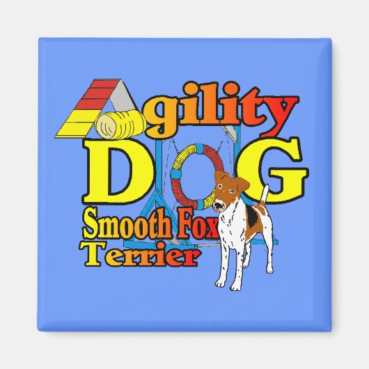 Smooth_Fox_Terrier_Agility Magneet (Voorkant)