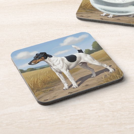 Smooth Fox Terrier Bier Onderzetter (Linkerzijde)