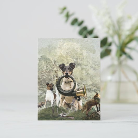 Smooth Fox Terrier Briefkaart (Staand voorkant)