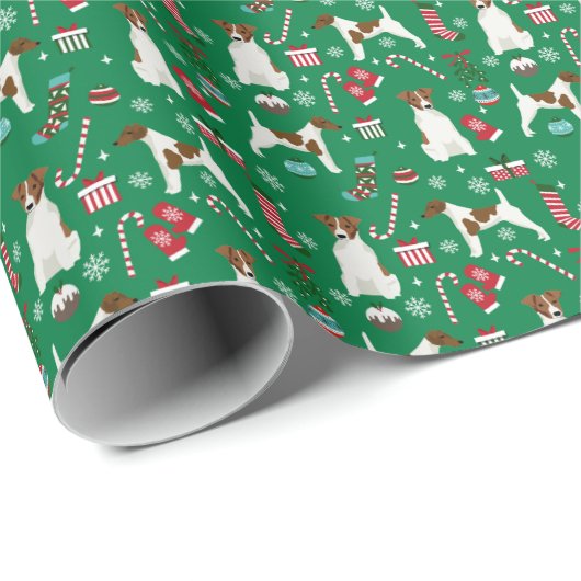 Smooth Fox Terrier-cadeaubon Cadeaupapier (Rol Hoek)