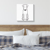 Smooth Fox Terrier Dog Cartoon Canvas Afdruk (Insitu (Slaapkamer))