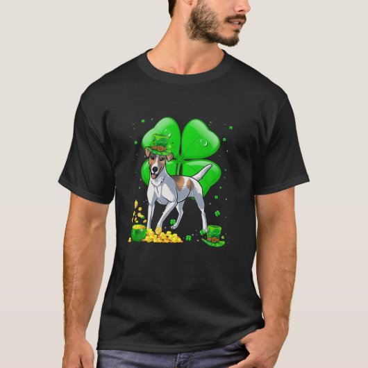 Smooth Fox Terrier Dog Lucky Charm St. Patrick's D T-shirt (Voorkant)