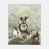 Smooth Fox Terrier Fleece Deken (Voorkant)