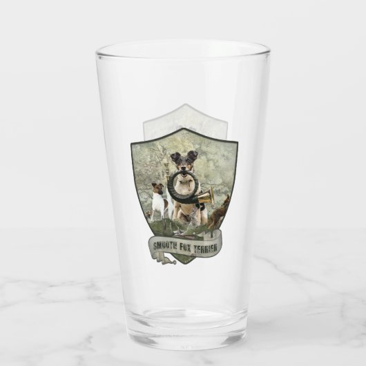 Smooth Fox Terrier Glas (Achterkant)