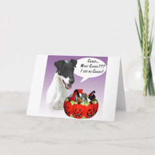 Smooth Fox Terrier Halloween Snoep Kaart