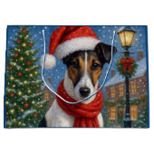 Smooth Fox Terrier Holiday  Groot Cadeauzakje (Voorkant)