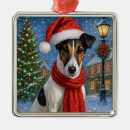 Smooth Fox Terrier Holiday  Metalen Ornament