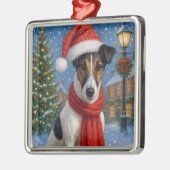 Smooth Fox Terrier Holiday  Metalen Ornament (Links)
