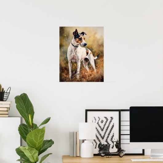 Smooth Fox Terrier Hondenkunst Print Poster (Thuiskantoor)