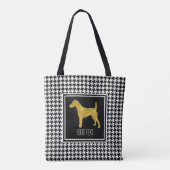 Smooth Fox Terrier Houndstooth Tote Bag (Achterkant)