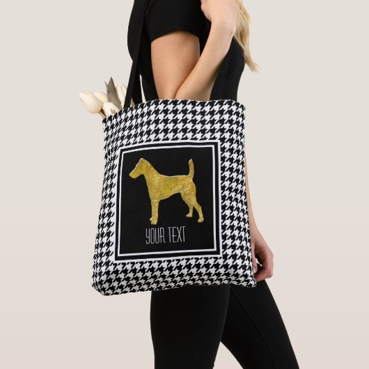 Smooth Fox Terrier Houndstooth Tote Bag (Dichtbij)