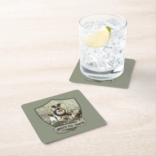 Smooth Fox Terrier Kartonnen Onderzetters (Insitu)