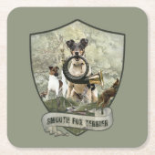 Smooth Fox Terrier Kartonnen Onderzetters (Voorkant)