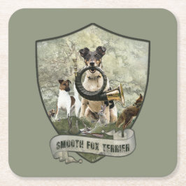 Smooth Fox Terrier Kartonnen Onderzetters