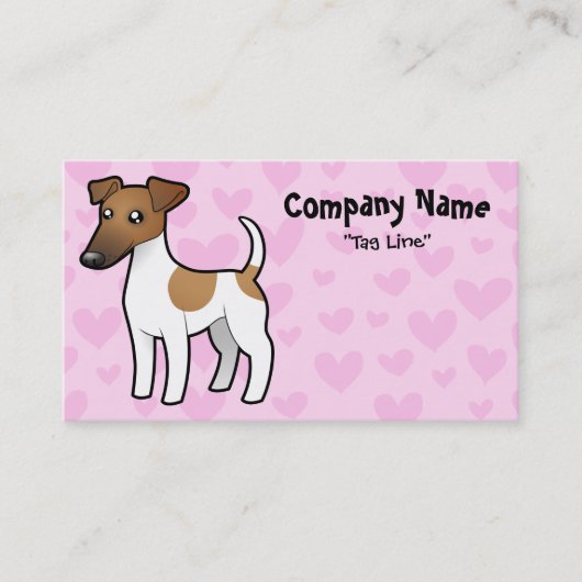 Smooth Fox Terrier Love Visitekaartje (Voorkant)