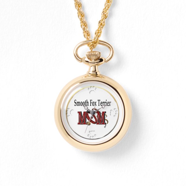 Smooth Fox Terrier Ma Gifts Horloge (Voorkant)