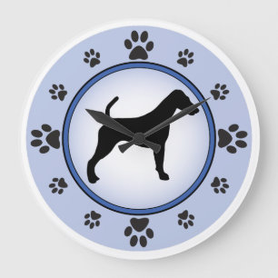 Smooth Fox Terrier Sihouette Grote Klok