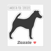 Smooth Fox Terrier Silhouet Hondenras Sticker (Vel)
