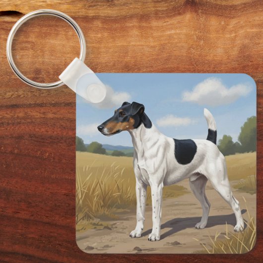 Smooth Fox Terrier Sleutelhanger (Voorkant)