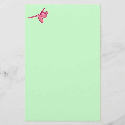 Smooth Fuschia Dragonfly Briefpapier (Voorkant)
