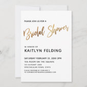 Smooth Gold Ombre Vrijgezellenfeest Typografie Kaart (Voorkant)